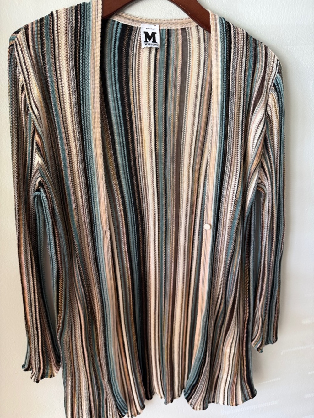 Missoni knit cardigan wool / viscose beautiful colors! Made in Italy 46 - Picture 2 of 11